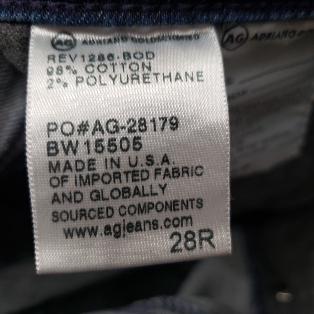 AG Adriano Goldschmied Jeans Womens 28R Blue The Stevie Straight Denim Medium - Picture 7 of 10